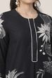 Blue Cotton Floral Printed Straight Suit Set image number 1