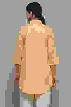 Yellow Rayon Straight Kurti image number 3