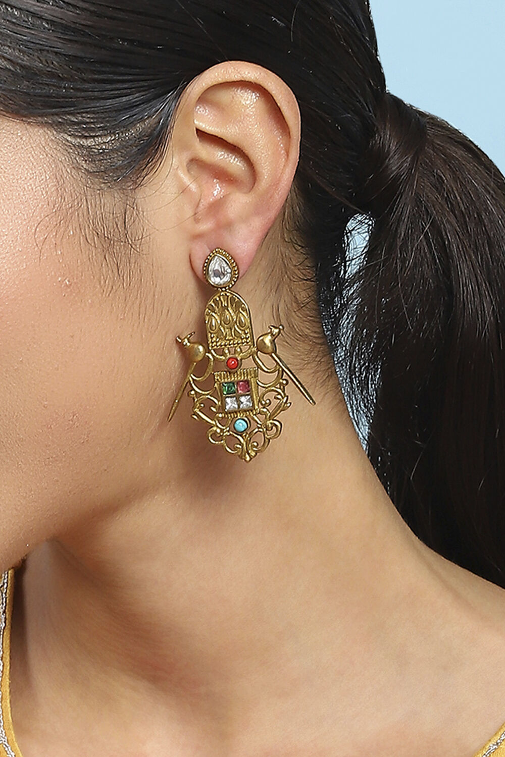 Multicolour Alloy Drop & Danglers image number 1