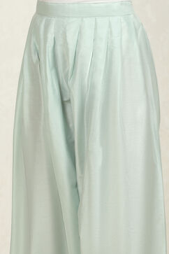 Blue Art Silk Woven Unstitched Suit Set image number 3