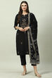 Maroon Poly Viscose Straight Kurta Slim Pants Suit Set image number 0
