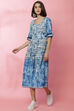 Green A-Line Rayon Printed Dress image number 2