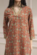 Blue Printed Straight Suit Set image number 1