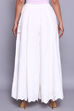 White Cotton Flared Palazzo Pants image number 6