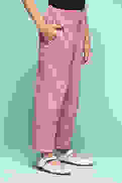 Peach Cotton Solid Pants image number 3