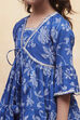 Blue Cotton Tiered Suit Set image number 1