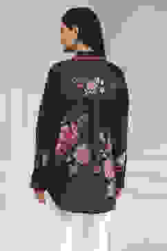 Brown Cotton Floral Printed Shirt image number 3