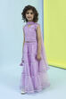 Lilac Net Lehenga Set image number 3