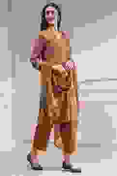 Rust Printed Straight Suit Set image number 5