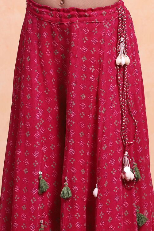 Pink Viscose Blend Straight Suit Set image number 2