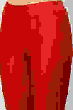 Red Art Silk Cotton Narrow Pants image number 1