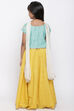 Turquoise Poly Cotton Lehenga Set image number 5