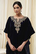 Blue Art Silk A-Line Kurta Palazzo Suit Set image number 1