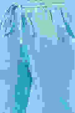 Powder Blue Cotton Solid Pant image number 1