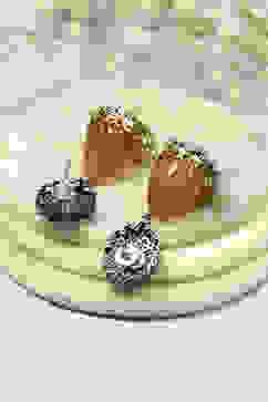 Mint Green Brass Jhumka image number 2