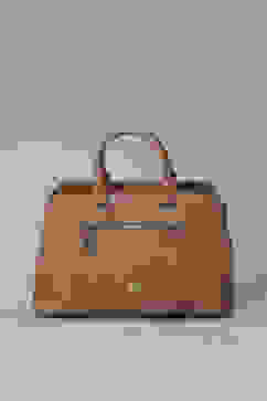 Brown PU Satchel image number 1