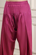 Pink Viscose Rayon Straight Printed Suit Set image number 2