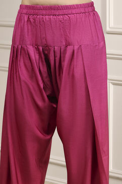 Pink Viscose Rayon Straight Printed Suit Set image number 2