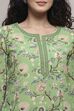 Green Art Silk Printed Straight Short Kurta image number 1
