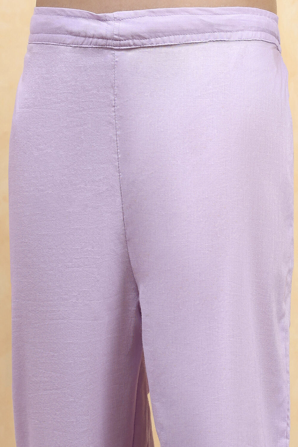Lavender Cotton Straight Printed Kurta Pants Set image number 2