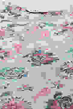 Powder Blue Cotton Floral Printed Straight Kurta image number 1