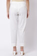 White Cotton Chikankari Pants image number 4