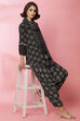 Black And Off White Viscose Printed Short Kurti image number 4