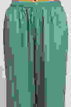 Turquoise Cotton Geometric Printed Anarkali Suit Set image number 2