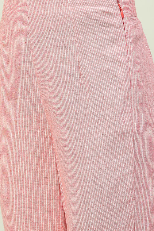 Beige Cotton Narrow Pant image number 1