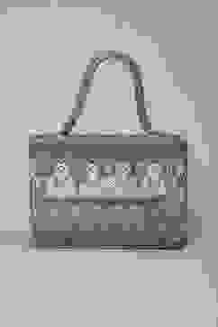 Blue PU Satchel image number 1