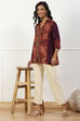 Rust Solid Mid-Rise Straight Palazzo Pants image number 0