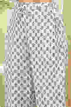 Blue and White Cotton Screen Print Unstitched Suit Set image number 3