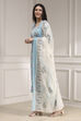 Turquoise Chanderi Handloom Unstitched Suit Set image number 4