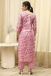 Pink Cotton Printed Embroidered Unstitched Suit Set image number 5