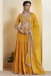 Mustard Cotton Gathered Lehenga Set image number 7