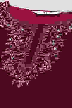 Maroon Poly Velvet Printed Straight Kurta image number 1