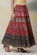 Red Straight Art Silk Skirts image number 0