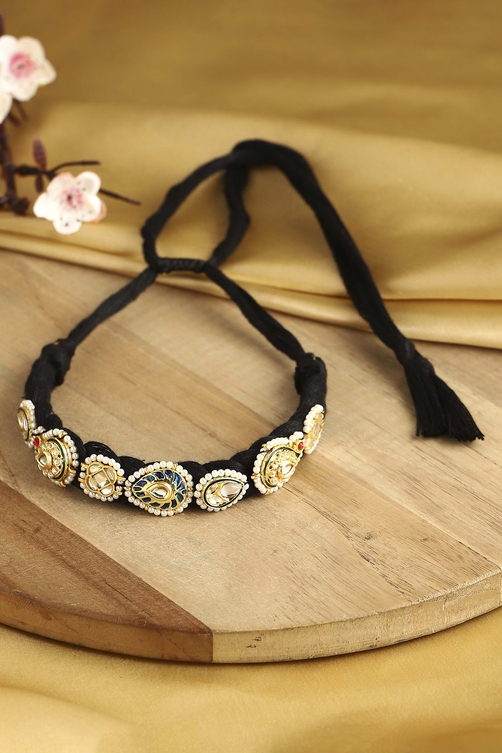 Gold Brass Kundan Necklace image number 0