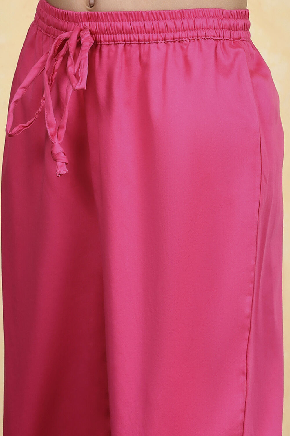 Purple Polyester Solid Kalidar Suit Set image number 2