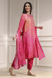 Turquoise Printed Straight Suit Set image number 5