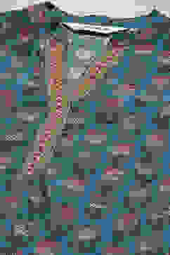 Teal Viscose Straight Printed Kurta image number 5