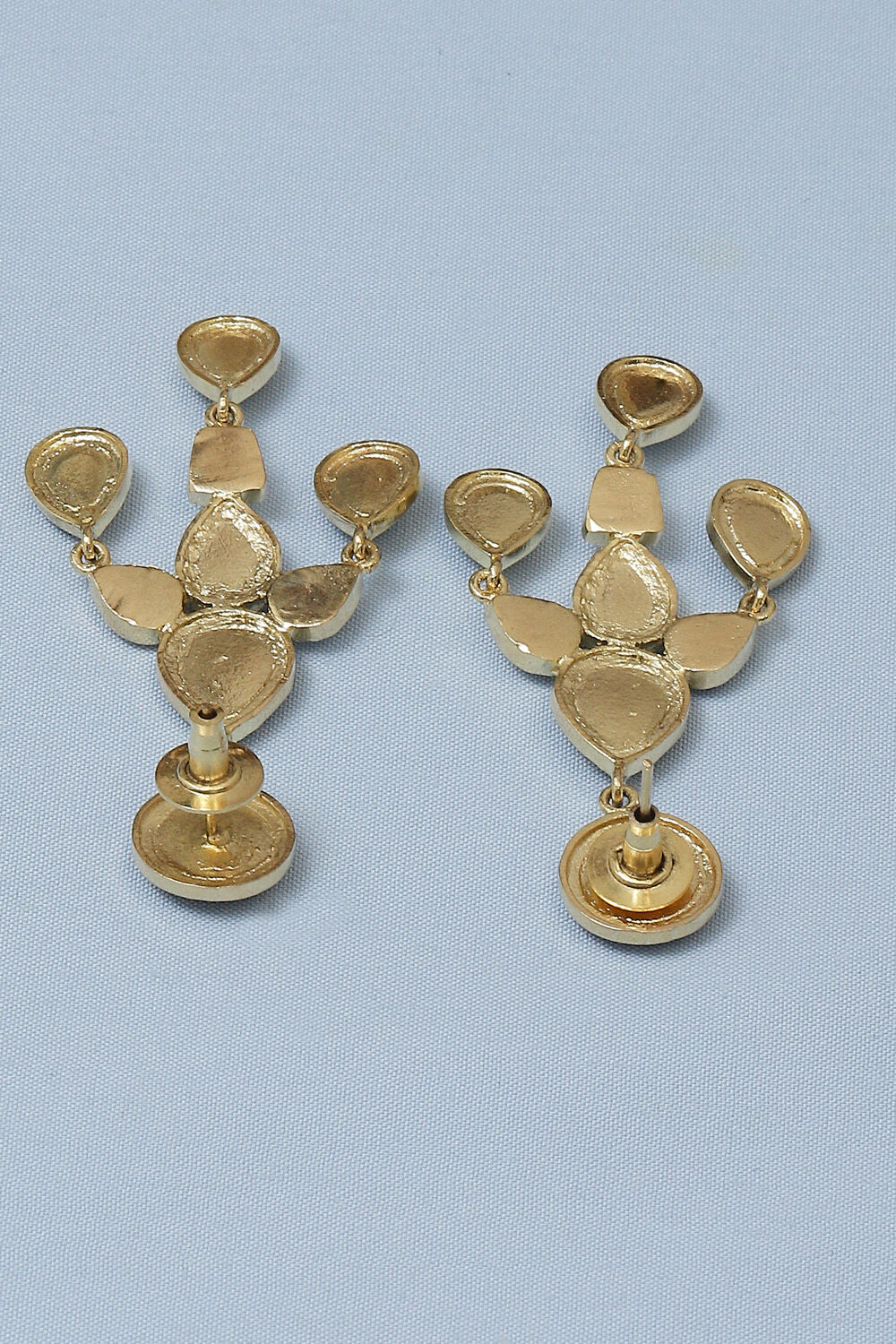 Gold Brass Earrings image number 2
