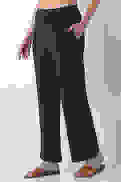 Navy Viscose Rayon Relaxed Pants image number 2