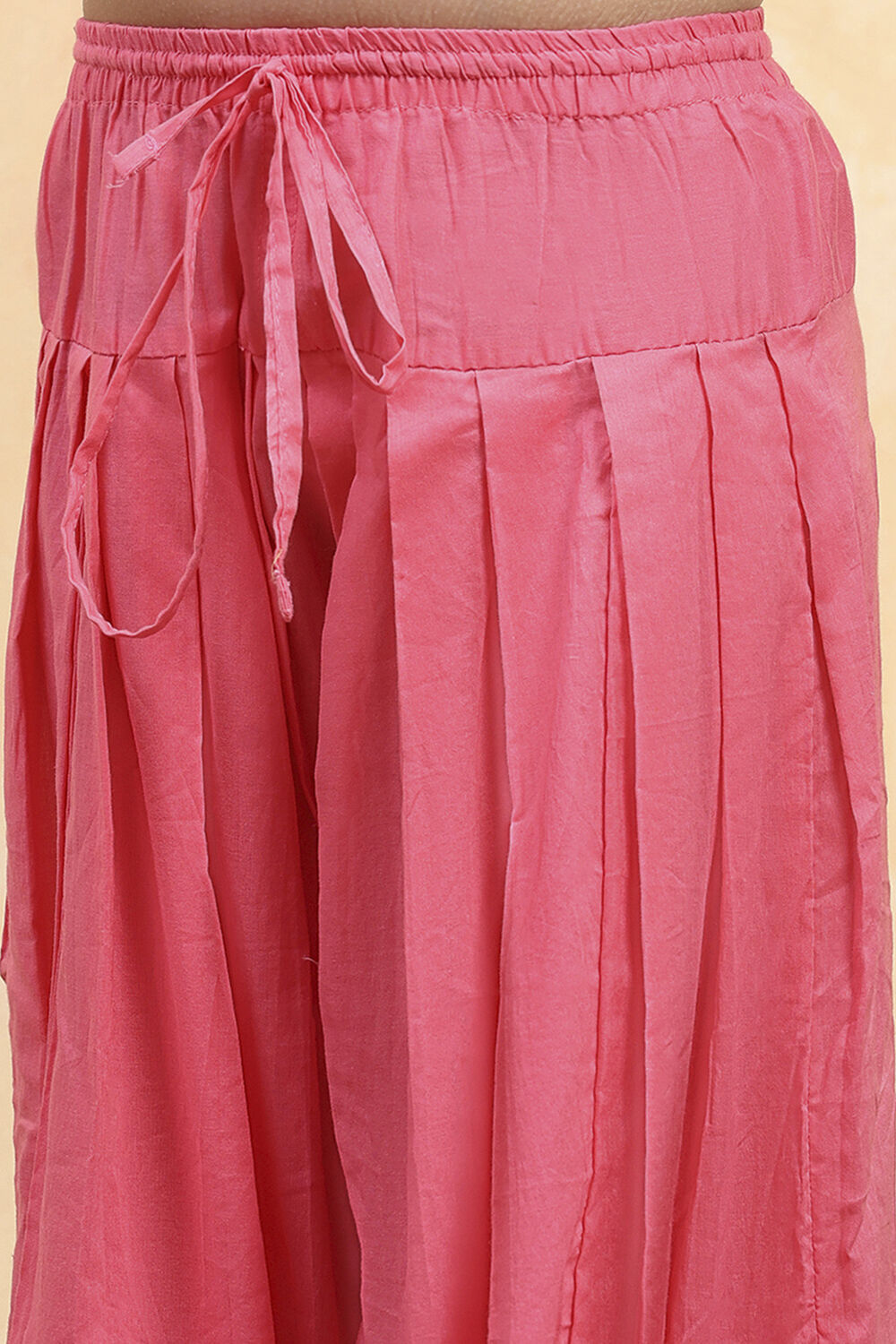 Dark Blue Cotton Tiered Printed Kurta Salwar Set image number 2