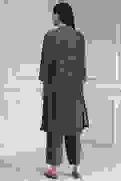 Blue Printed Straight Suit Set image number 4