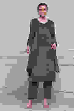 Lavender Polyester Straight Dyed Suit Set image number 6