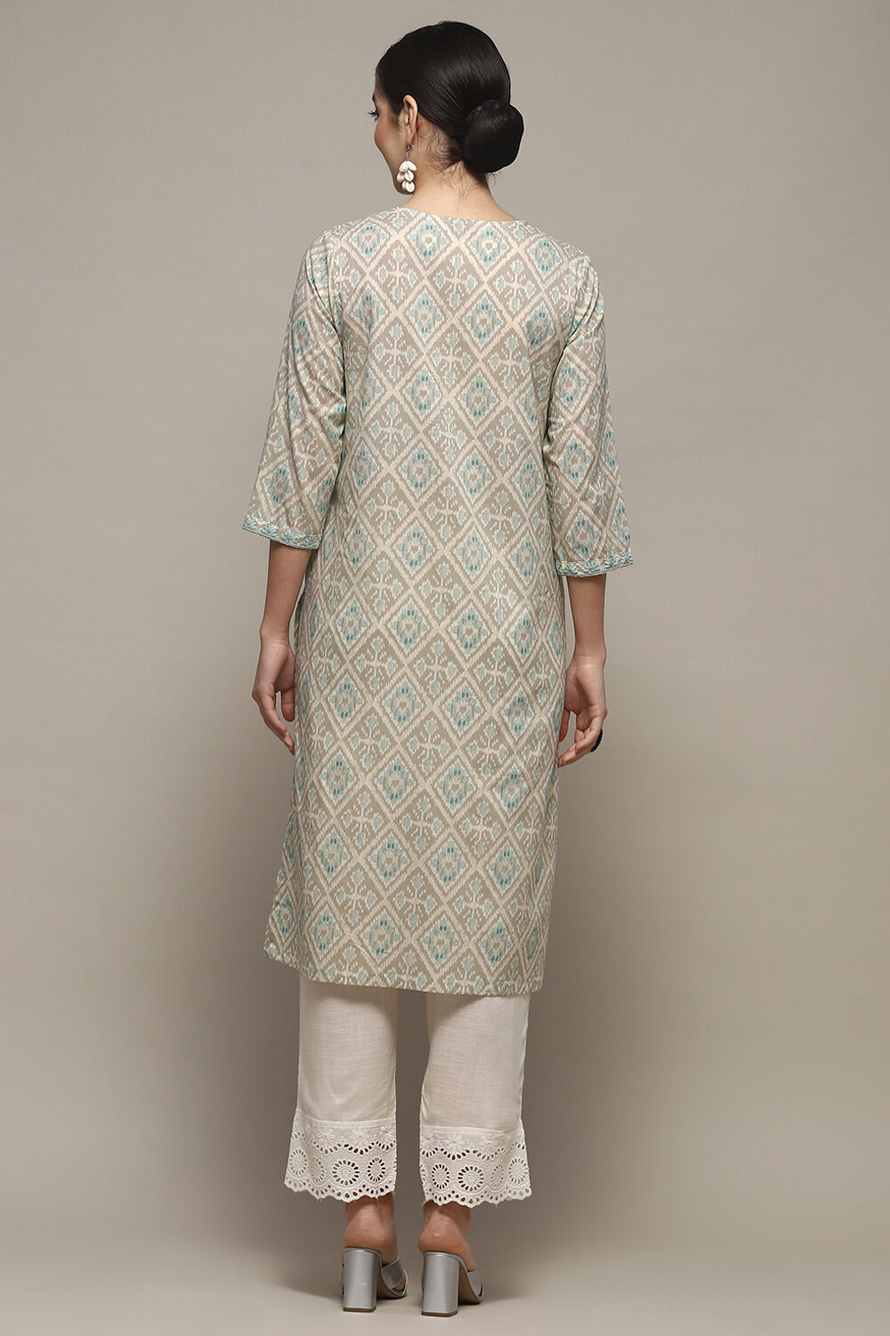 Blue Rayon Straight Kurta image number 3