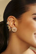 Peach Pearl Gold Plated Brass Ear Cuff image number 1