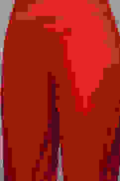 Red Rayon Gathered Kurta Pants Suit Set image number 2