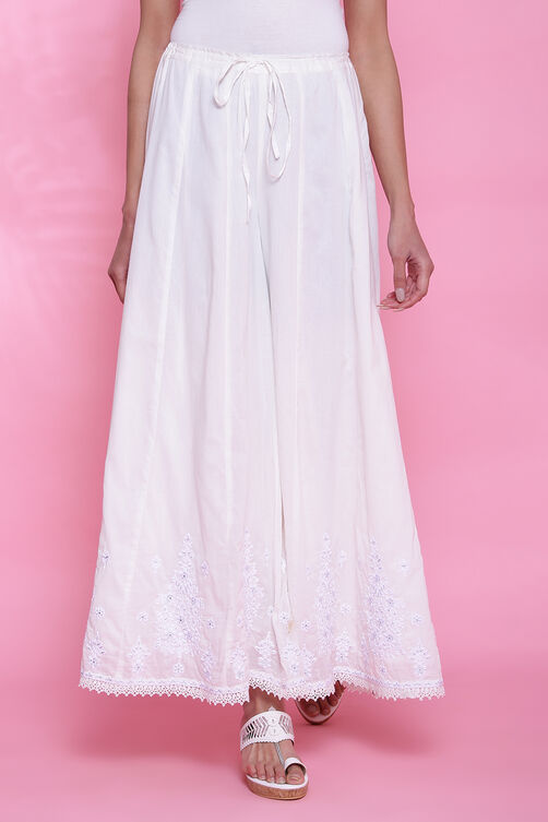 Off White Cotton Sharara image number 0